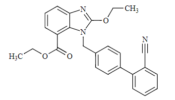 Ethyl-2-ethoxy-1-[[(2'-cyanobiphenyl-4-yl) methyl] benzimidazole]-7-carboxylate